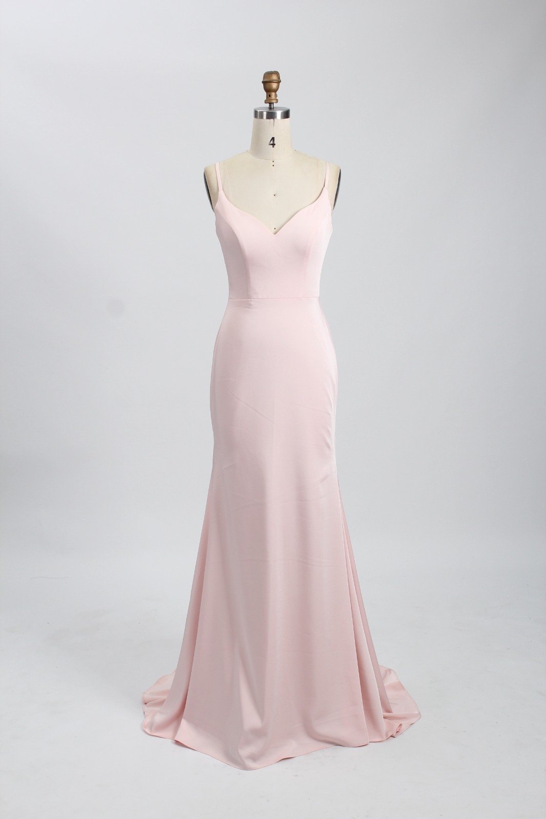 Sweet soft pale pink evening dress
